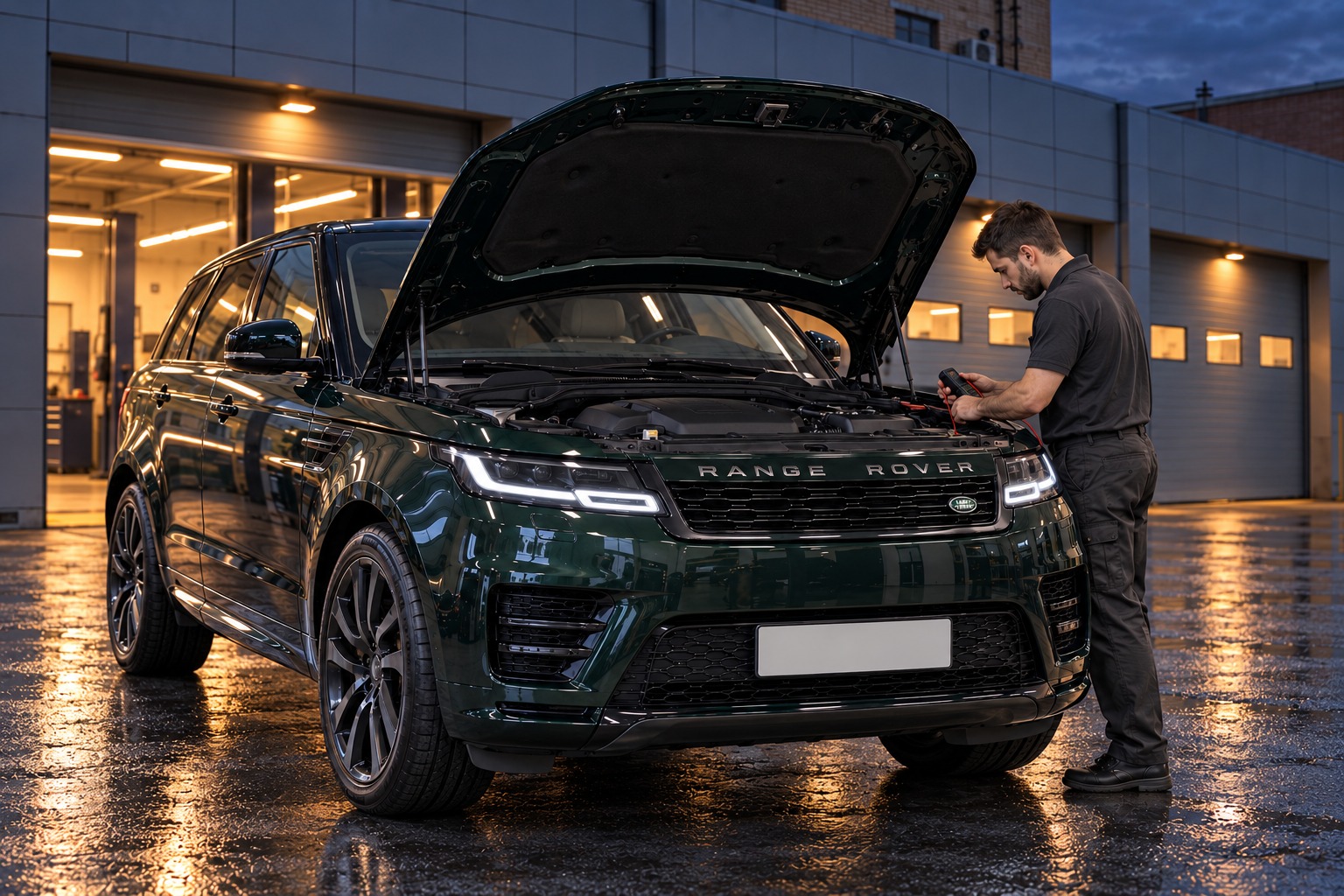 Проверка электрооборудования Range Rover у мастерской